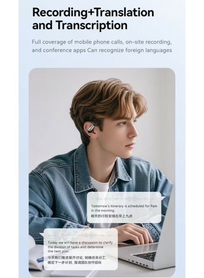 M9 AI Wireless Earphones with Smart Translation | Noise Reduction Bluetooth Headset, Hands-Free Calling, Touch Control, Long Battery Life for Work, Travel & Daily Use - Image 3